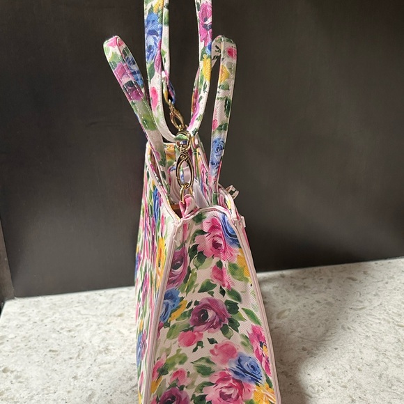 Christian Siriano Multicolor Vibrant Floral Carry Bag Adjustable Crossbody Bag - Picture 3 of 10